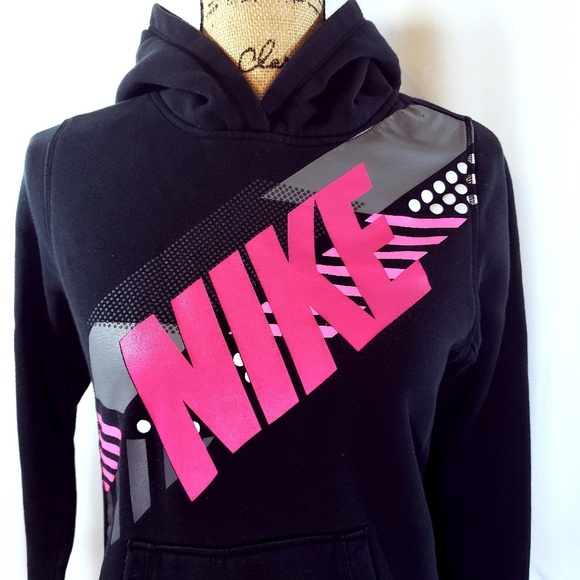 Nike Other - NIKE black and pink girls pullover hoodie
